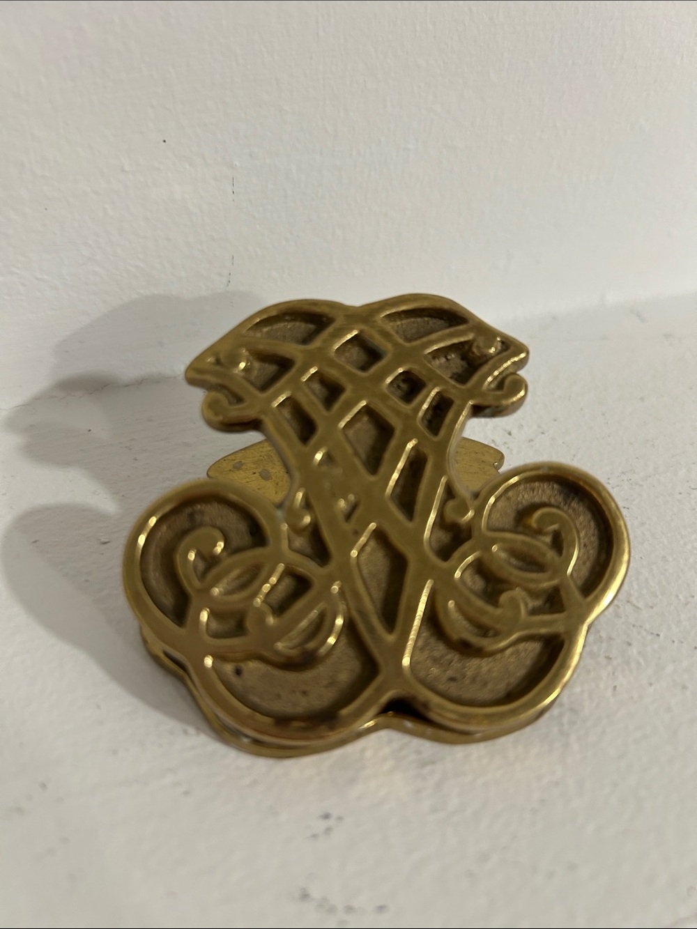 Virginia Metalcrafters Thomas Jefferson Cipher Ornate Vintage Paperclip Brass